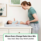 Ingenuity CozyClean Changing Pad, Wipeable Vinyl Surface, Removable Machine-Washable Cover, Fits Most Changing Tables - Taupe