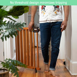 Ingenuity The Stairway 48W Series brown wood safety gate for stairs and hallways