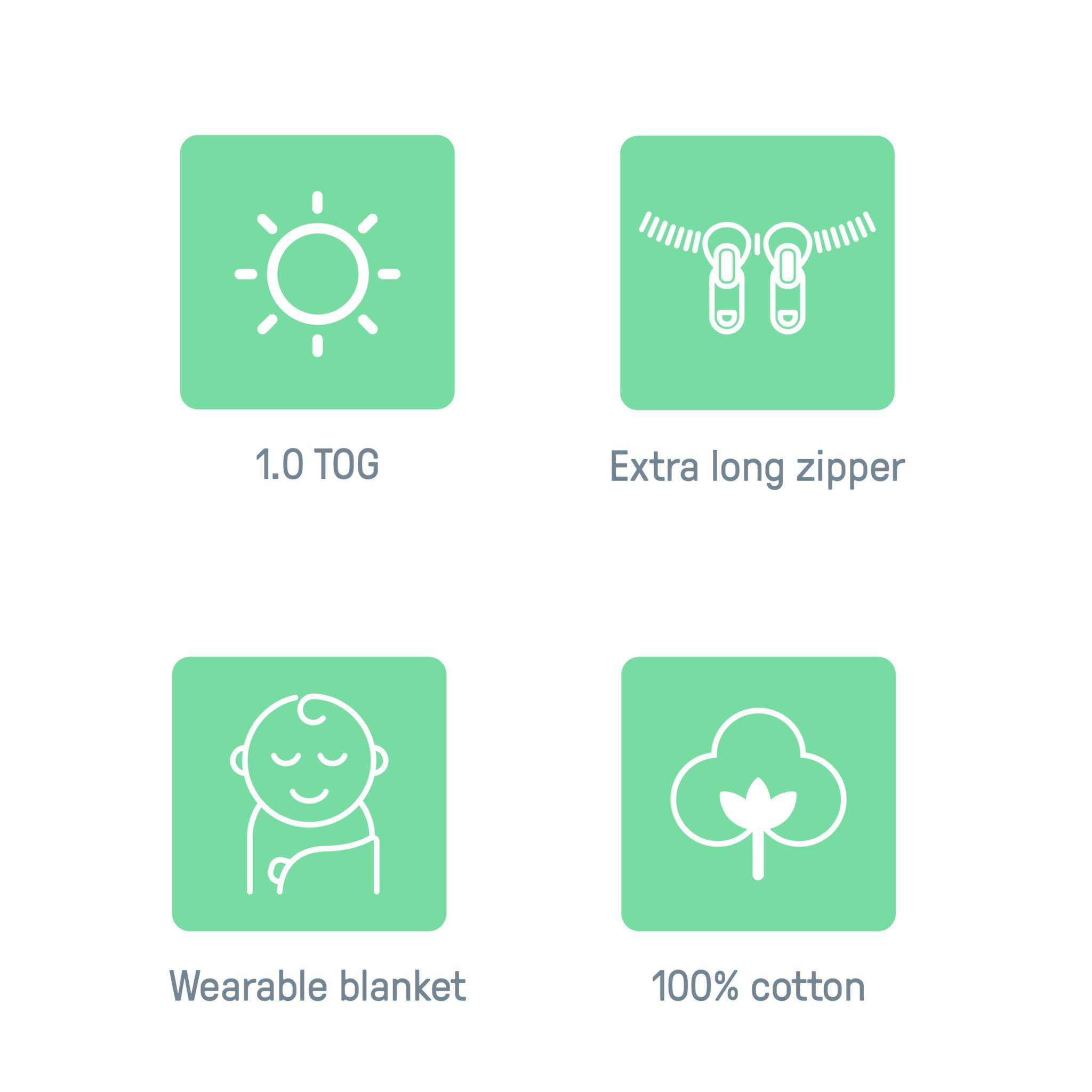 SwaddleMe by Ingenuity Night Sack Sleeper wearable cotton baby blanket for 3-18 months with zipper and hip-healthy design