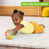 Bright Starts Oball Easy Grasp Classic Ball Baby Toy in Orange/Teal, 4"