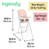 Ingenuity Sun Valley Compact Folding High Chair - Pink