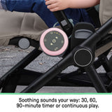 Ingenuity Serenity Glow Portable Soother, On-the-Go Baby Sound Machine with Lights & Nature Sounds