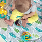 Bright Starts Hug ‘n Cuddle Elephant Baby Gym and Tummy Time Play Mat with Toys