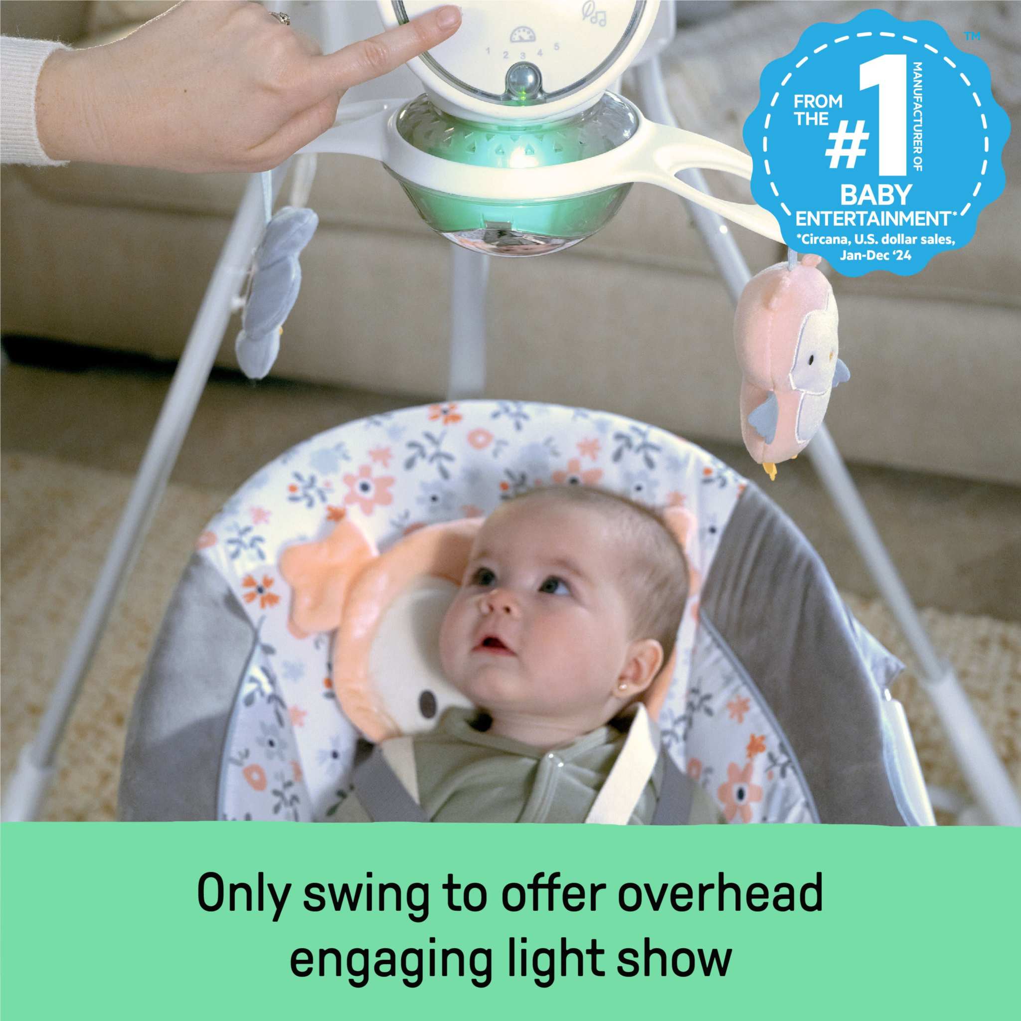 Inlighen InLighten Soothing Swing - Nally | Swing for Baby | Kids2Shop