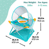 Finding Nemo Pop 'N Jump foldable baby activity jumper with canopy and sensory toys