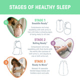 SwaddleMe by Ingenuity Original Muslin Baby Swaddle 2 Pack, 0-3 Months, 7-14 Pounds - Cream/Cashew