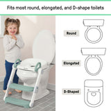 Ingenuity Foldaway Ladder Potty  Adjustable Height Toilet Trainer with Handles, Folds Flat for Compact Storage, Fits Round & Elongated Toilets