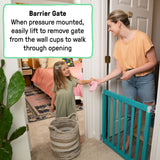 Ingenuity Doorway 36S Series customizable wooden baby gate for doorways 30-36" wide with pressure or hardware mount options