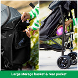 Bright Starts Ford Bronco HighGear Lightweight Convenience Stroller, Area 51 Blue/Green