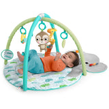 Bright Starts Hug ‘n Cuddle Elephant Baby Gym and Tummy Time Play Mat with Toys