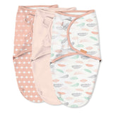 SwaddleMe by Ingenuity Original Swaddle, Size SM, 0-3 months, 3pk (Coral Days)