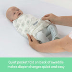 SwaddleMe by Ingenuity Dino Mite 3-pack baby swaddle blanket, 100% cotton, 0-3 months, 1.0 TOG, easy-change pocket design