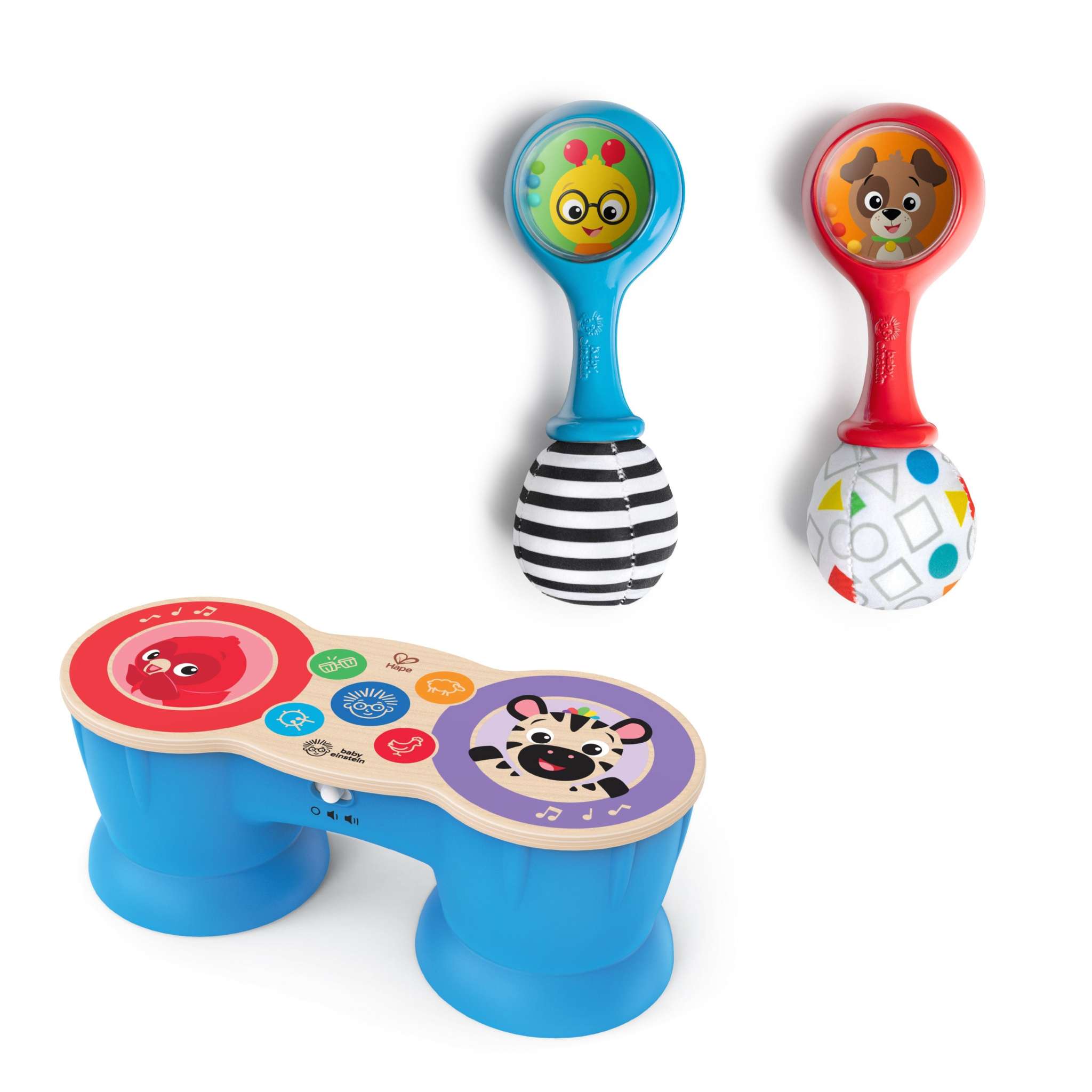 Baby Einstein First Tunes Drum & Shakers Musical Gift Set, 3-Piece, Ages 6+ Months