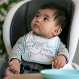 Ingenuity Easy Eater 4-Pack Absorbent Terry-Backed Cotton Baby Bib Set for Eating or Teething - Canopy