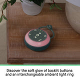 Ingenuity Serenity Glow Portable Soother, On-the-Go Baby Sound Machine with Lights & Nature Sounds