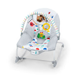 Baby Einstein Dean’s Discovery Spot Musical Infant to Toddler Rocker with toys and adjustable seat.
