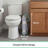 Ingenuity Foldaway Ladder Potty  Adjustable Height Toilet Trainer with Handles, Folds Flat for Compact Storage, Fits Round & Elongated Toilets