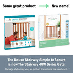 Ingenuity The Stairway 48W Series brown wood safety gate for stairs and pets