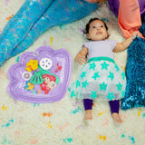 Bright Starts Disney The Little Mermaid Sea Treasures Tummy Time Water Mat, Purple