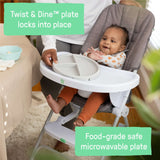 Ingenuity Sun Valley Compact Folding High Chair - Grey