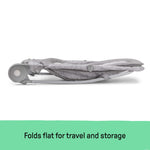 Summer 2-in-1 Bouncer & Rocker Duo in light gray tweed with removable toy bar and vibration feature