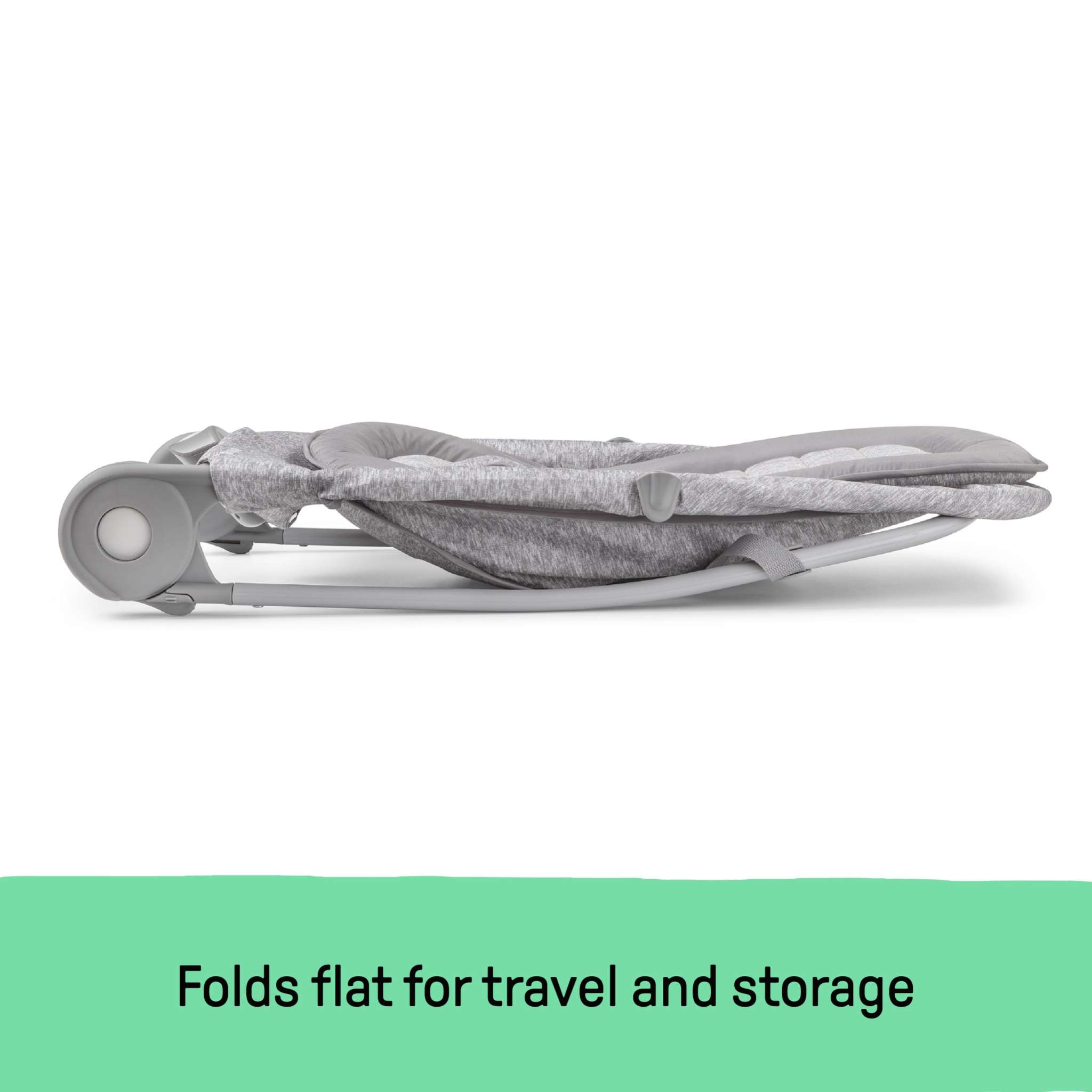 Summer 2-in-1 Bouncer & Rocker Duo in light gray tweed with removable toy bar and vibration feature