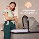 Ingenuity 3DSuite DualDock Carry Cot  Portable Baby Bassinet for Overnight Sleep (with Stand Only) & Stroller Carry Cot - Cashew