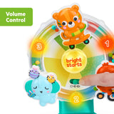 Bright Starts Spinning Sounds Suction Cup Spinner, 45+ Songs, Lights & Sounds, High Chair Toy for 3 Months+