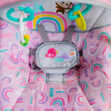 Bright Starts Pink Paradise Portable Compact Baby Swing, Unisex