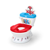 Bright Starts Marvel Spidey and his Amazing Friends My Size Potty 2-in-1 System, Unisex Toddler Potty Chair with Flushing & Cheering Sounds