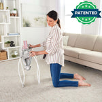 Comfort 2 Go Portable Swing pink baby swing with unicorn and butterfly toys