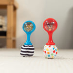 Baby Einstein Jingle & Jam colorful maracas toys for sensory and motor skill development in babies aged 3 months and up