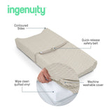 Ingenuity CozyClean Changing Pad, Wipeable Vinyl Surface, Removable Machine-Washable Cover, Fits Most Changing Tables - Taupe