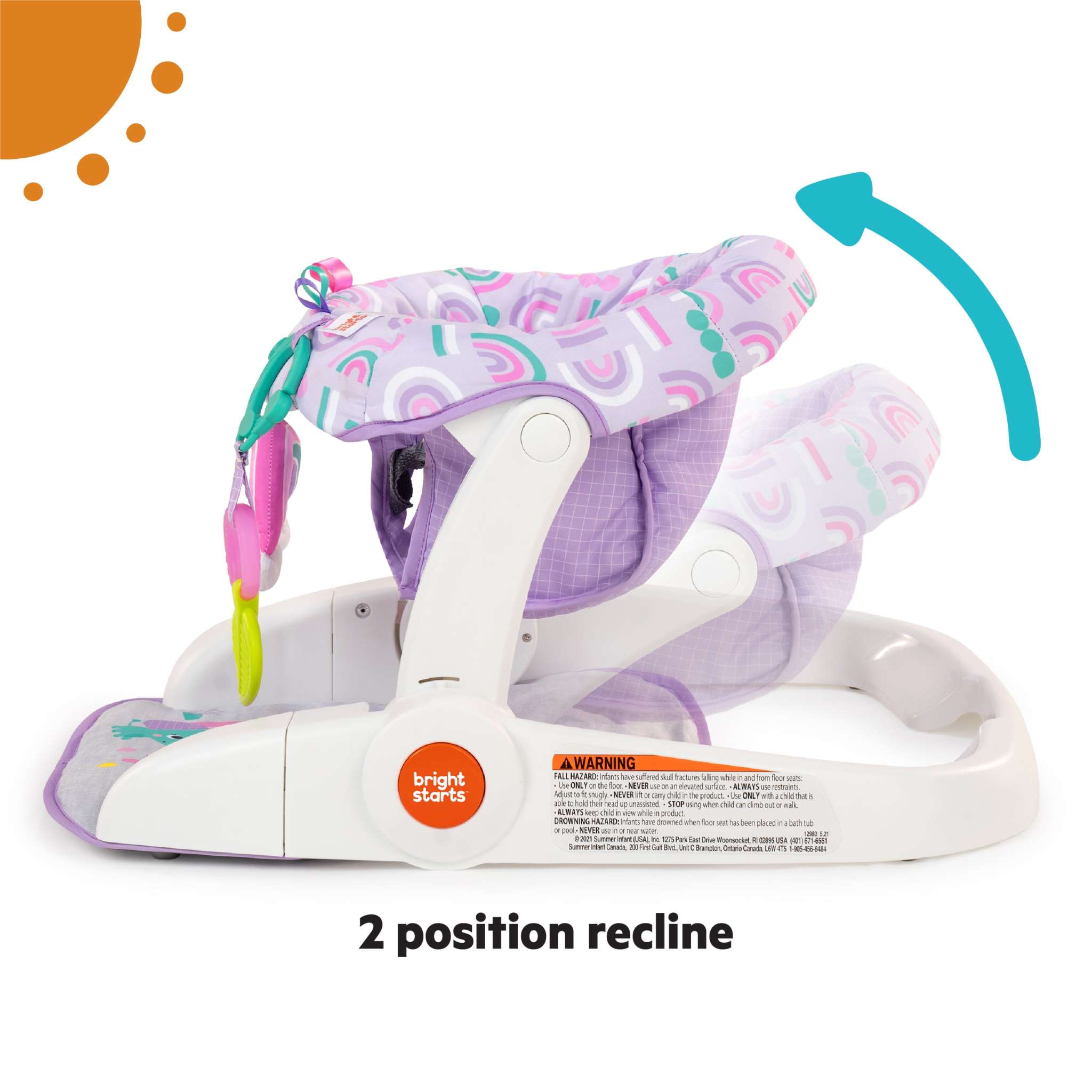 Purple Paradise 2-Position Floor Seat for Babies