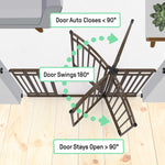 Ingenuity The Doorway bronze metal baby and pet safety gate with hold-open and auto-close features