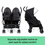 Ingenuity 3Dlite Double Convenience Stroller lightweight foldable with padded seats and storage baskets