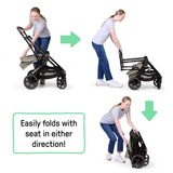 Ingenuity 3DSuite Modular Stroller with Reversible Seat, One-Hand Fold, Car Seat Compatible & Extra-Large Storage - Cashew