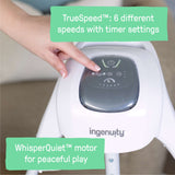 Ingenuity SimpleComfort Compact Soothing Swing - Rotating Toy Bar, 6-Speed - Parker