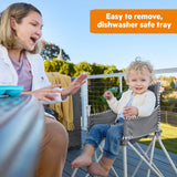 Bright Starts Pop ' Dine Portable High Chair, Indoor/Outdoor, Grey