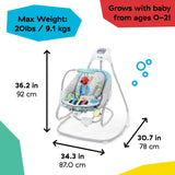 Baby Einstein Ocean Explorers Kick to It 4-in-1 Musical Swing & Rocker, with Piano Toy