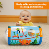 Bright Starts Roll-Along Rainforest Baby Toy, Push & Crawl Activity Toy with Rattle Balls