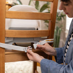 Ingenuity Deluxe Learn-to-Dine Feeding Seat with lock-in Twist & Dine trays and 3-point harness for infants and toddlers