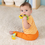 Bright Starts Soother Pals Easy-Grasp Teether Toys, Unisex, Newborn+, Elephant and Lion