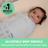 SwaddleMe by Ingenuity All Season Swaddle, Size 0-3 Months, 1pk - Dream Waves