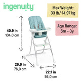 Ingenuity Sun Valley Compact Folding High Chair - Teal