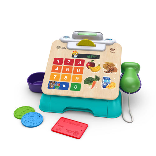 Baby Einstein + Hape Magic Touch Cash Register Pretend to Check Out Toy, Ages 9 Months and Up