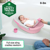 Ingenuity Room to Soak 4-in-1 Baby Tub, 4 Stages of Use, OM+ - Pink