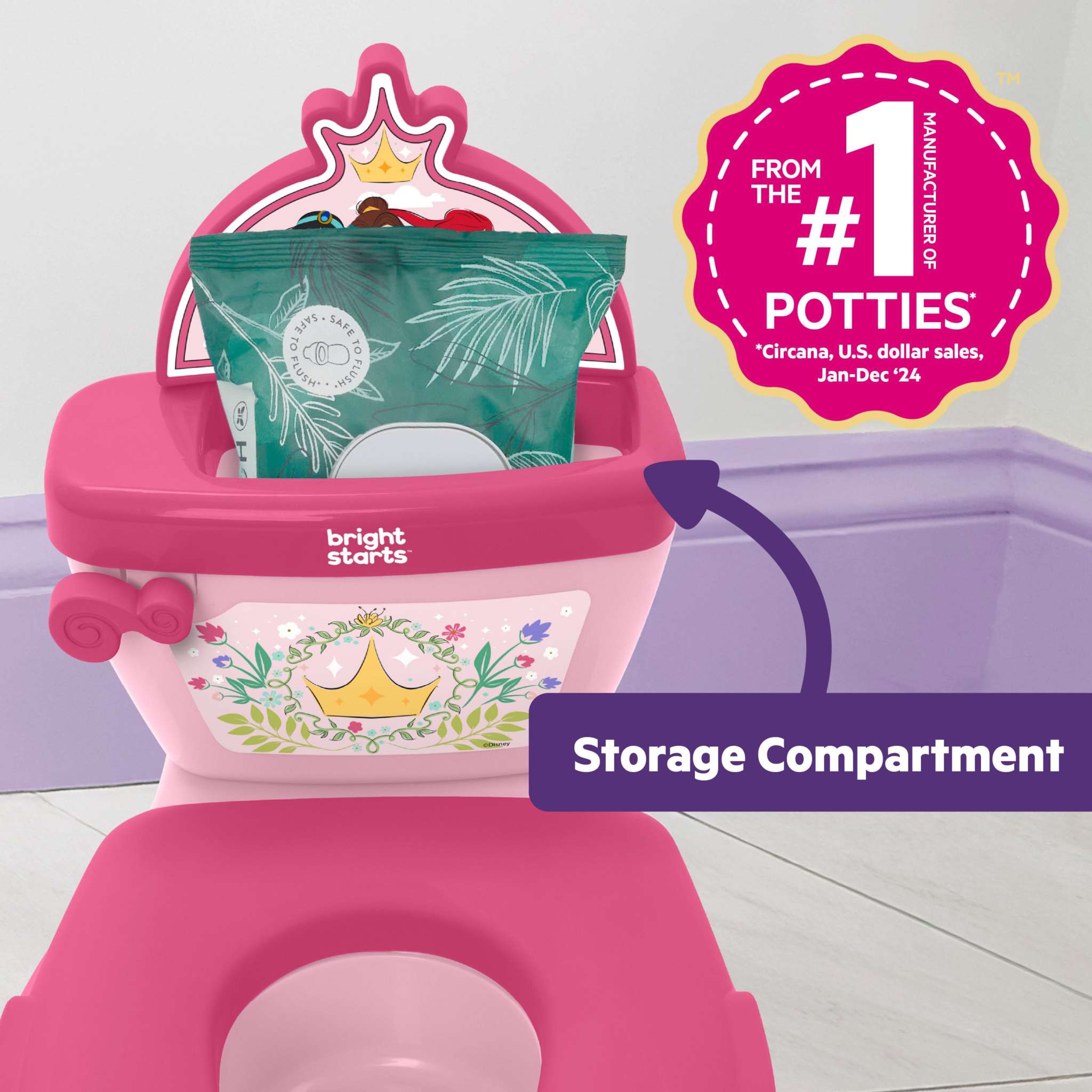 Disney Princess My Size Potty pink 2-in-1 toddler training toilet with princess stickers and sounds