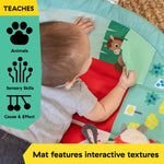 Happy Harvest Touch & Feel Activity Gym baby play mat with sensory toys and farm-themed features