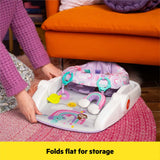 Bright Starts Learn-to-Sit 2-Position Floor Seat in Purple Paradise with toys for baby comfort and support